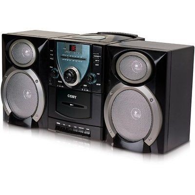 Coby Micro Shelf System Boombox CD Player Cassette Deck and AM/FM 