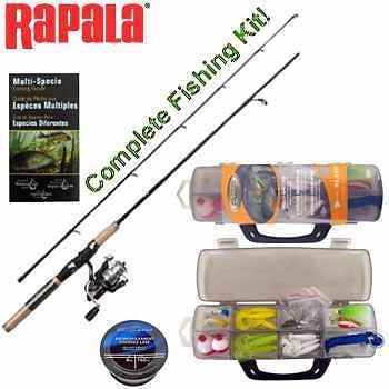   ® SPINNING ROD & REEL COMBO KIT~FISHING POLE~REELS~HUNTING~CAMPING