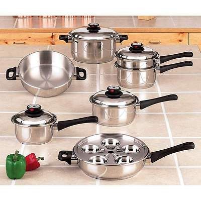   ELEMENT STEAM CONTROL WATERLESS T304 STAINLESS STEEL COOKWARE SET