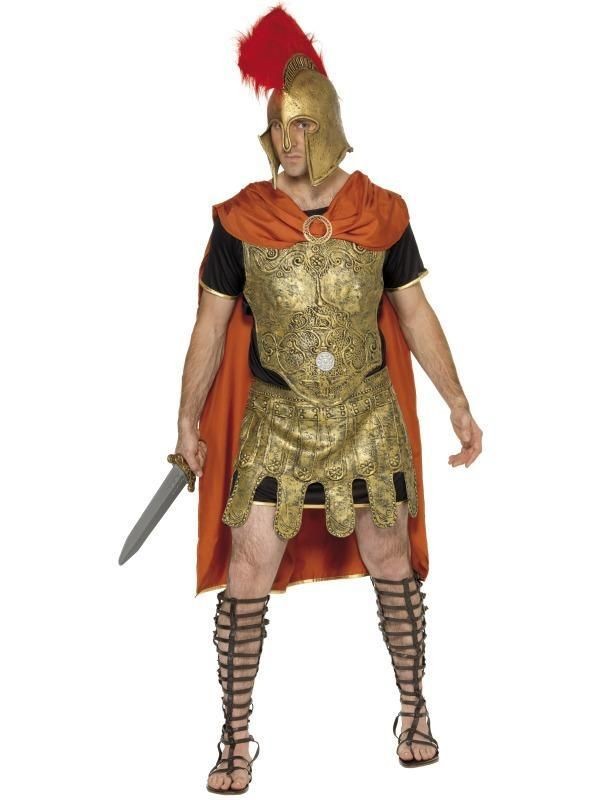 Adult Mens Roman Soldier Tunic Smiffys Fancy Dress Costume   M