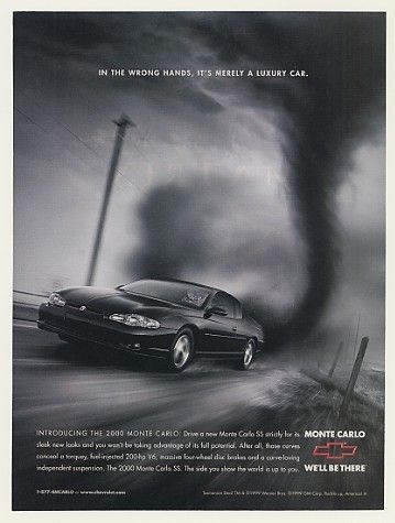 2000 Chevy Monte Carlo Taz Tasmanian Devil Tornado Ad