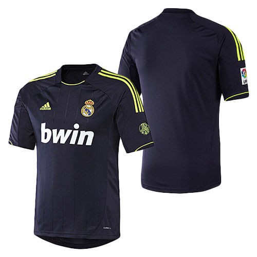adidas REAL MADRID 2012 2013 Away Soccer Jersey Navy Blue   Neon Brand 