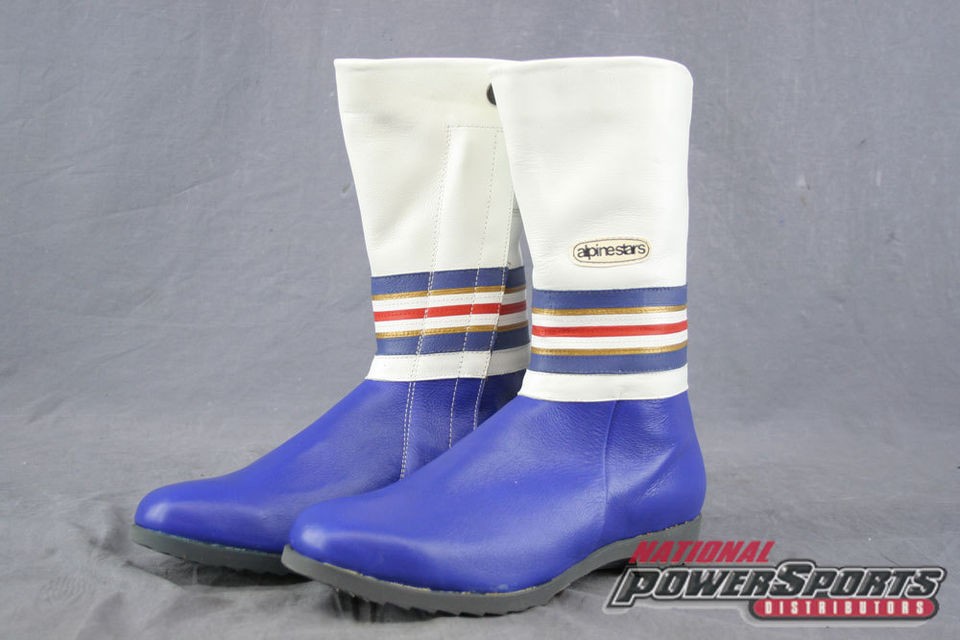 ALPINESTARS VINTAGE MOTORCYCLE RIDING RACE BOOTS LEATHER MADE IN ITALY