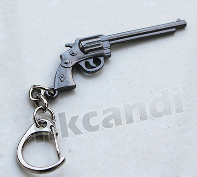 Special keyring Gun revolver pistol black Key Chains keyfobs KGA41