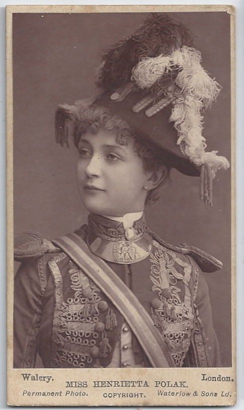   Polak, Victorian actress and singer. Rare Victorian CDV. Theatre