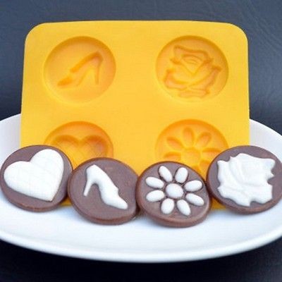 Cream Cheese Mint Mold 4 cavity Wedding Set #2 NEW by CK candy fondant 