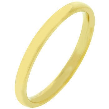 Gold Plated 2mm Wedding Ring Band Size 5/6/7/8/9/10/1​1/12 Free 