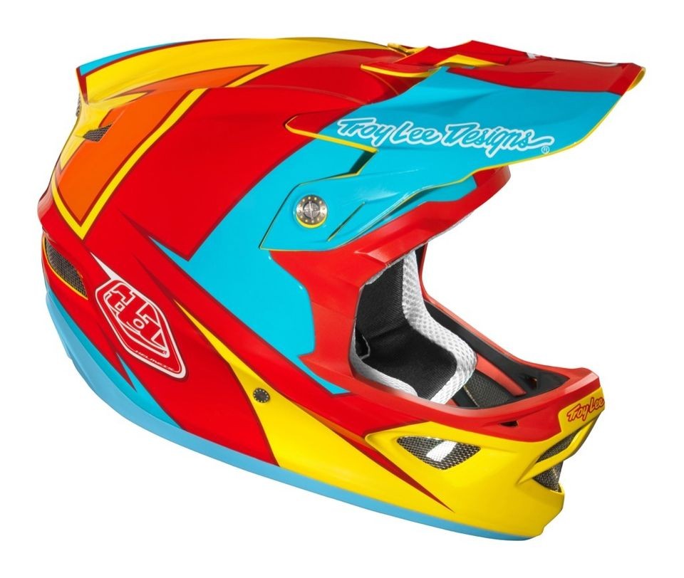 Troy Lee Designs TLD D3 Bicycle Downhill BMX Helmet Stinger Yellow Red 