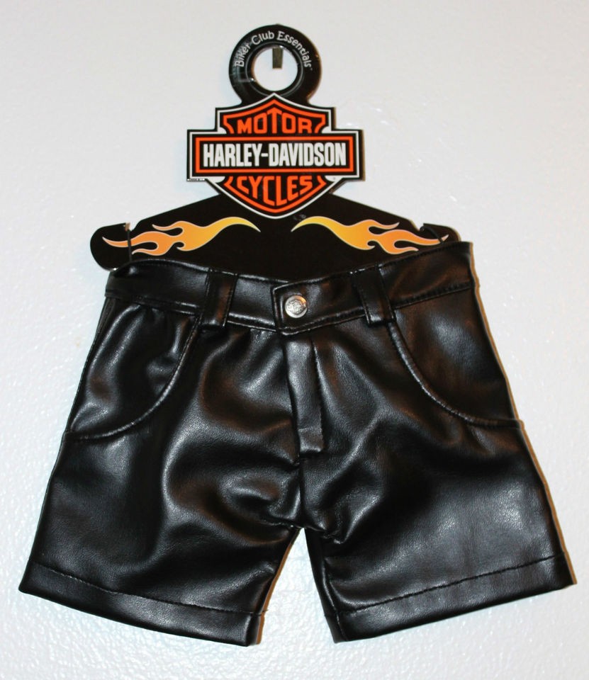 Harley Davidson Black Leather Dog Pants   Shorts