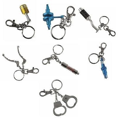  Levers Spark Plug Exhaust Shock HandCuffs Key Ring Chain Keychain