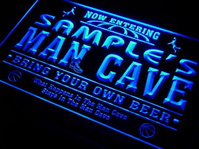 qc tm Name Personalized Custom Man Cave Basketball Bar Neon Sign
