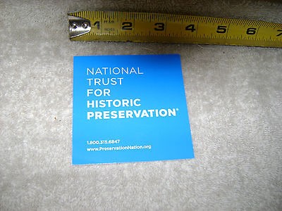National Trust For Historic Preservation Bumper / window Sticker 