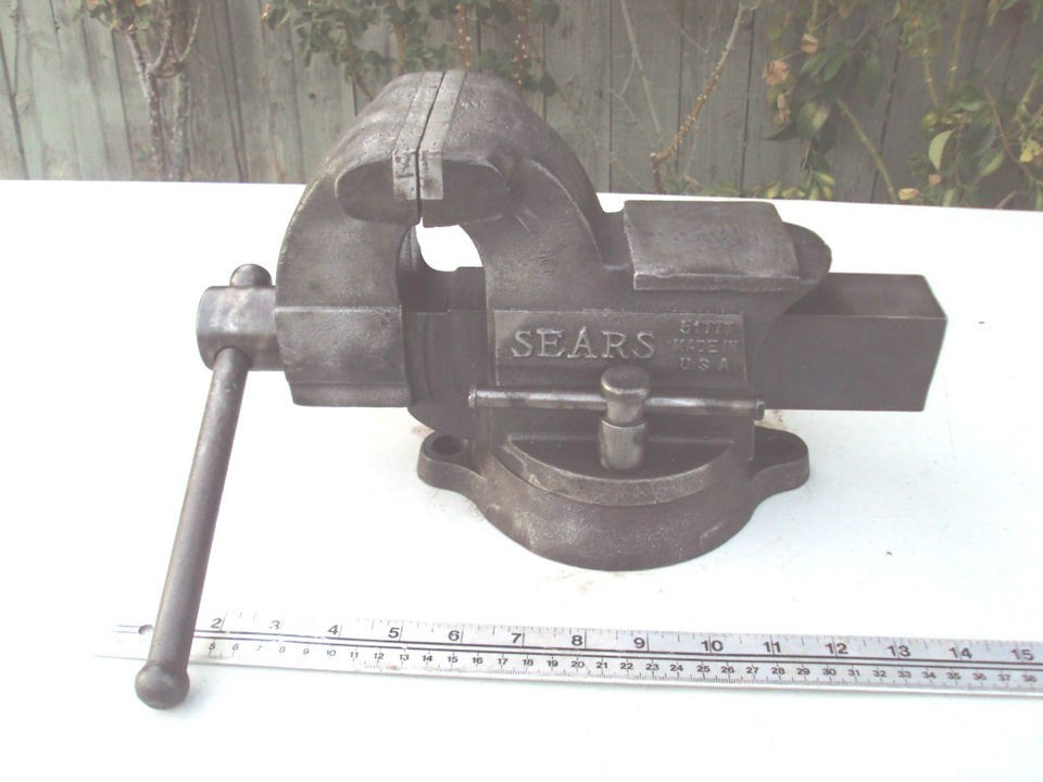    HEAVY DUTY 4 JAW BENCH VISE WITH SWIVEL BASE MADE IN USA