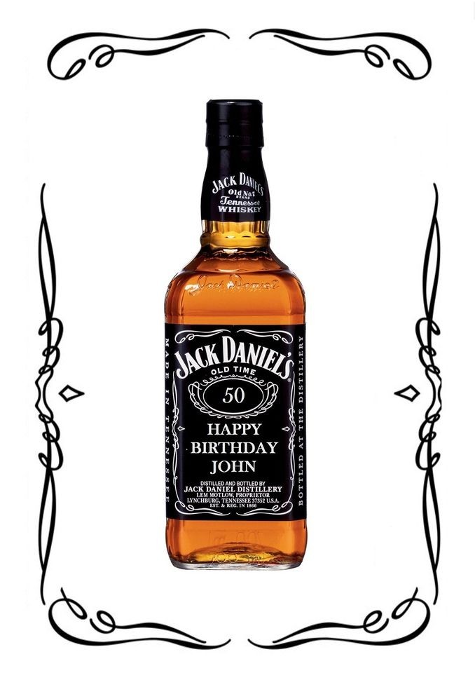 Jack Daniels Personalised Birthday Card Any Occasion/Name A5 FREE 