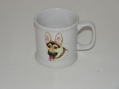 German Shepherd Coffee Cup Puppy Dog Drink Mug White with Dog picture