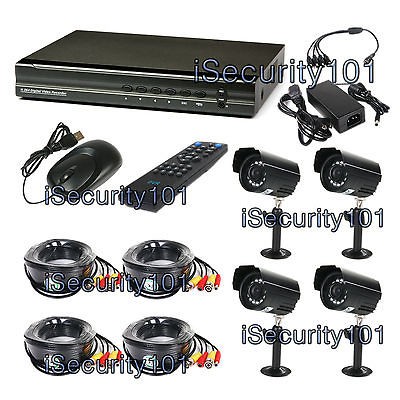   Network CCTV DVR +Outdoor 600TVL CCD Camera +Cable +Power Supply /75SA