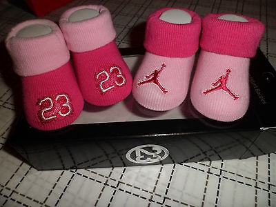 Nib Nike Air Jordan Baby Infant Girls Crib Shoes Booties Socks 0 6 M