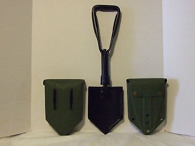 US Military E Tool Entrenching Shovel with Olive Drab Cover New 