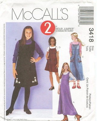 mccalls 3418 girls jumpers sewing pattern more options pattern sizes