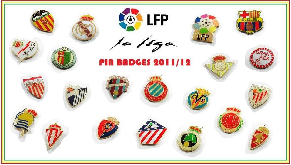 2011/2012 Spainish La Liga Football Clubs Enamel Pin Badge FREE P&P 