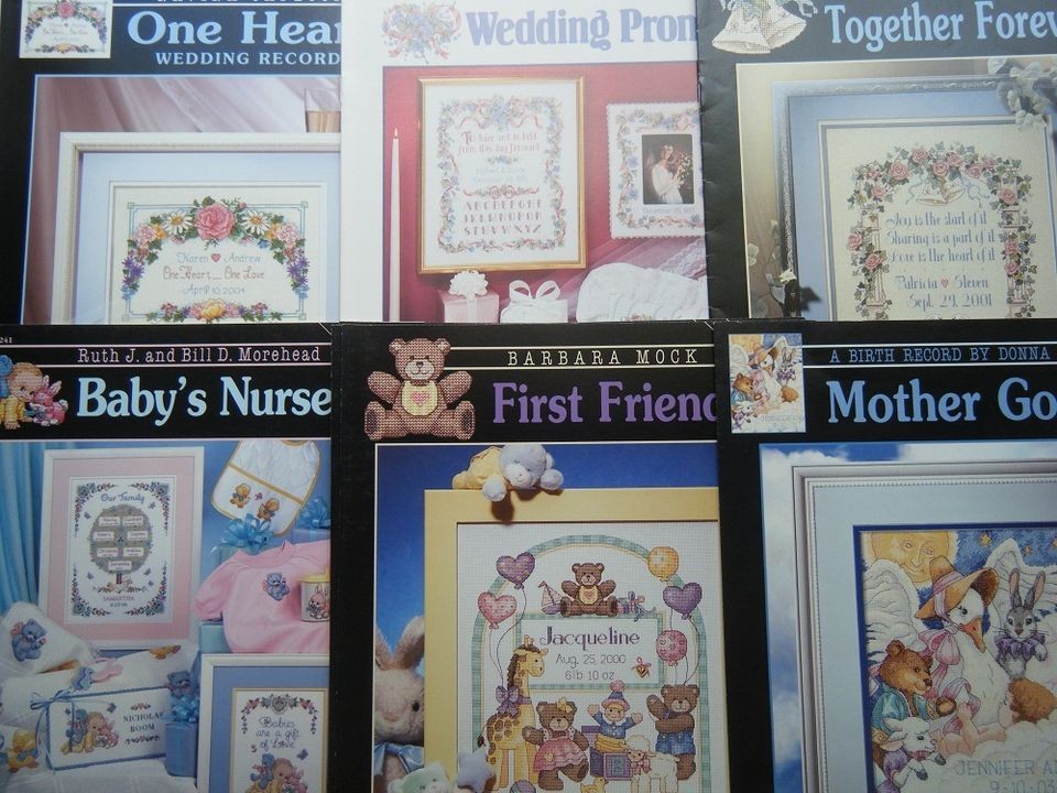 Dimensions Counted Cross Stitch Leaflets Baby & Wedding Designs
