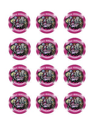 MONSTER HIGH DOLL Edible Cupcake Image Frosting sheet Topper 2 