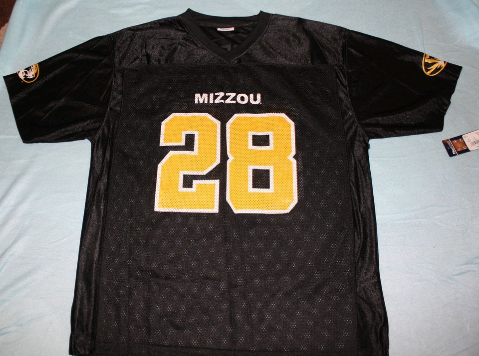 NEW ProEdge Missouri Missou Tigers Black Mens Mesh Football Jersey sz 