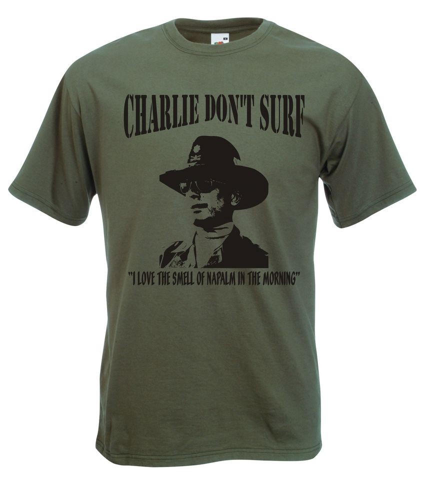 Apocalypse Now, Charlie Dont Surf T Shirt Cult Movie Vietnam 