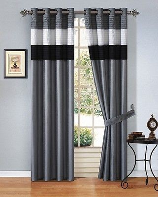 black and white curtains in Curtains, Drapes & Valances