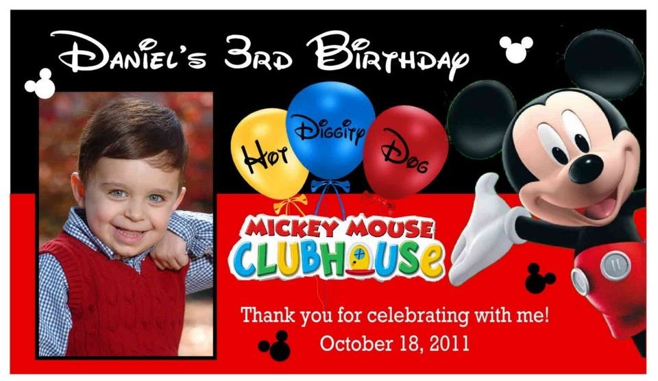 12 MICKEY MOUSE CLUBHOUSE BIRTHDAY PARTY PHOTO MAGNETS PARTY FAVORS