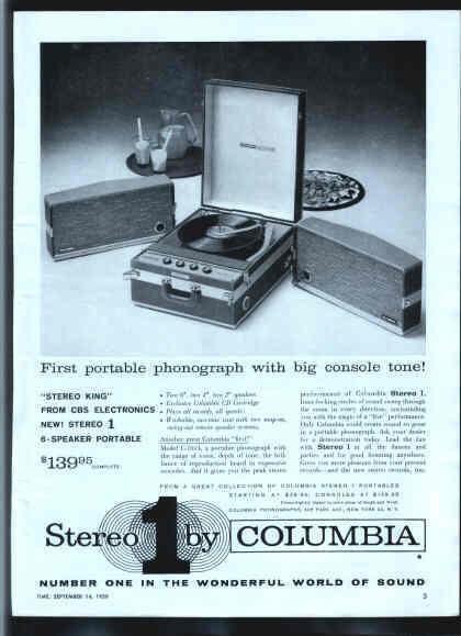 columbia portable record player