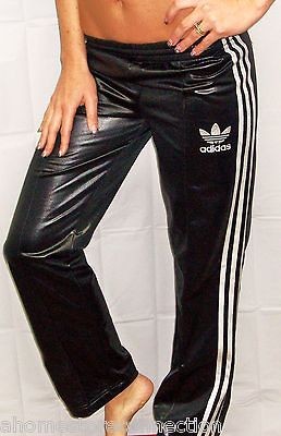   60~NWT~WOMENS BLACK/SILVER ADIDAS CHILE TRACK WARM UP PANTS~XL X LARGE