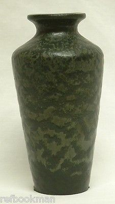 Van Briggle 1906 07 Art Pottery Vase / Rare Feathered Matte Green 
