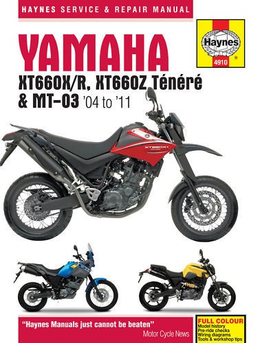 Yamaha XT660 XT660Z Tenere MT03 2004 11 Haynes Manual