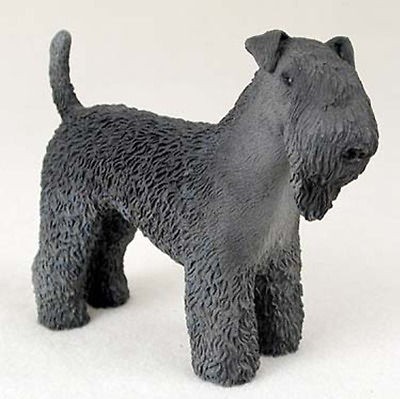 Kerry Blue Terrier Hand Painted Dog Figurine Statue