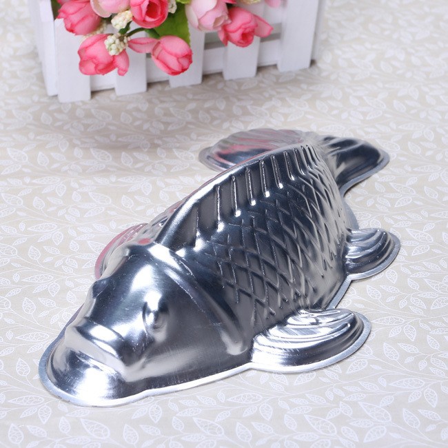 Aluminum Cake Pan Tin 3D Golden Carp Fish Mold Mould 3 Sizes Xmas 