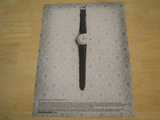   Movado Kingmatic Calendar Watch Ad What Time Does Your Calendar Have