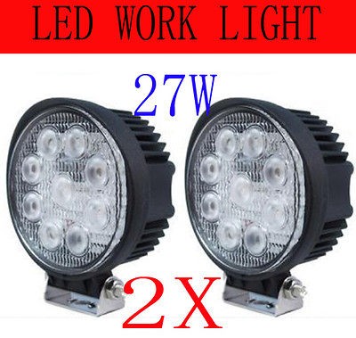 2x27w 12v24v LED Work Light 4x4 Tractor Truck Jeep ATV SUV Fog Off 