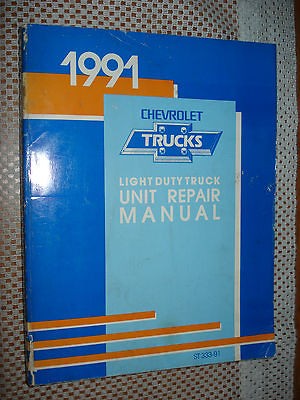 1991 CHEVY TRUCK SHOP SERVICE UNIT REPAIR MANUAL SS C/K S 10