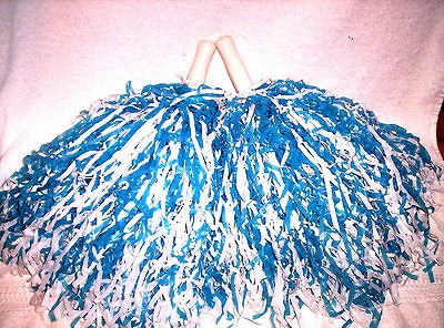   COLTS PLASTIC CHEERLEADER POM POMS BLUE & WHITE FAN WAVERS