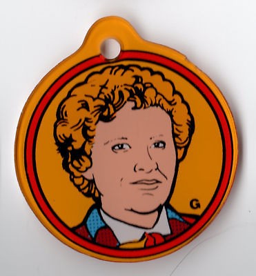 DR WHO #6 Colin BAKER Pinball Promo Plastic BOLD G VARIANT Key Chain 