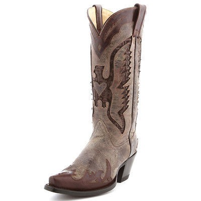 NIB Womens Corral R111 Brown Sequin Eagle Leather Cowboy Boots