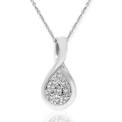 white gold diamond pendant in Diamond