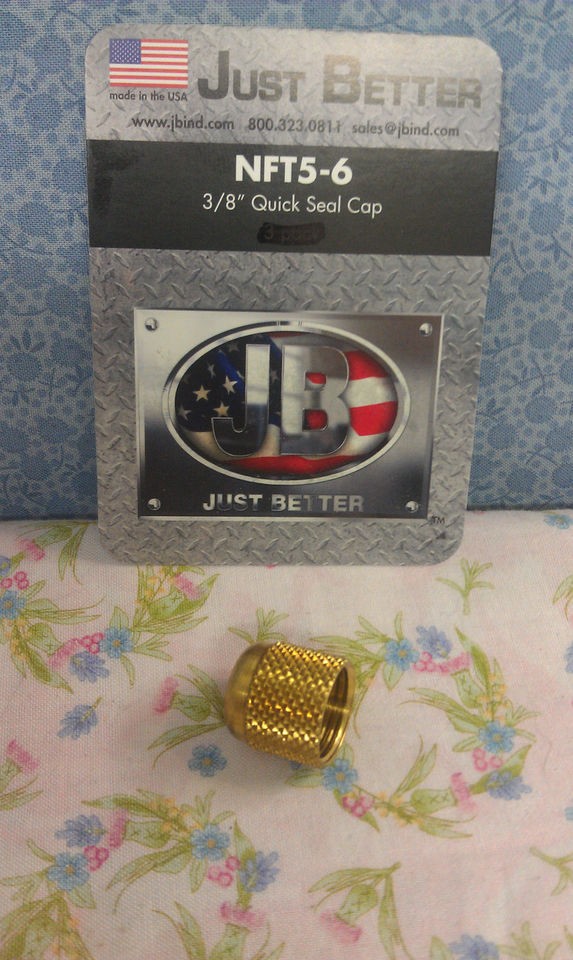 Vacuum Pump Cap, 3/8 Quick Seal Cap with Internal O Ring Seal, JB 