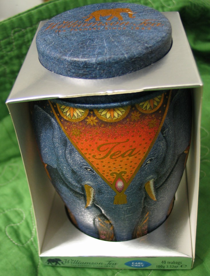 Williamson Earl Grey Fine Tea Elephant Tin Worlds Finest Tea 40 Count