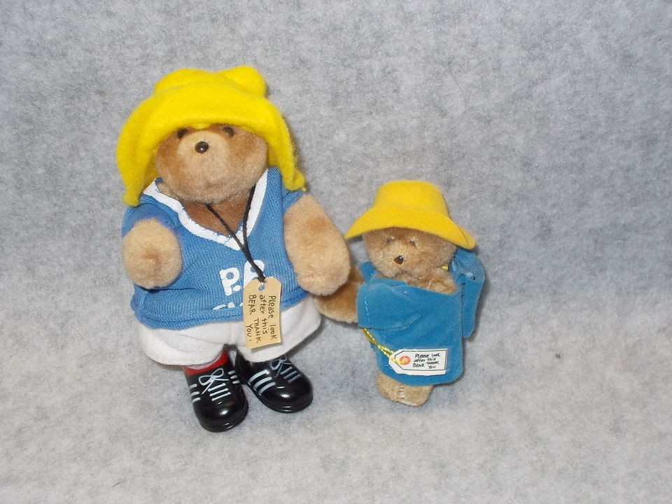Eden Toy Plush Mini Stuffed Paddington Bear 1987 Doll P.B. Club Shirt 