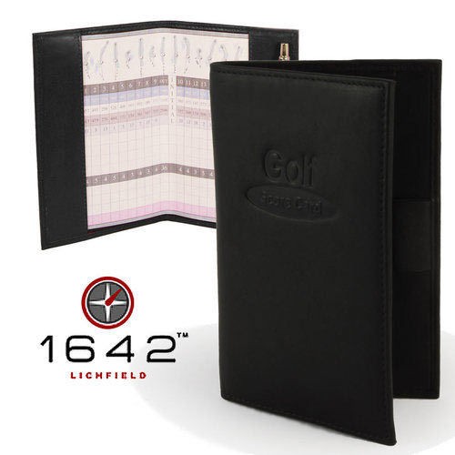 Quality Black Leather Golf Scorecard Holder Score Card Wallet *1st 