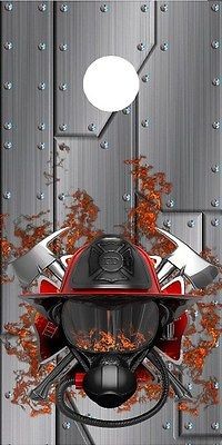 Firefighter helmet Cornhole game decal wrap