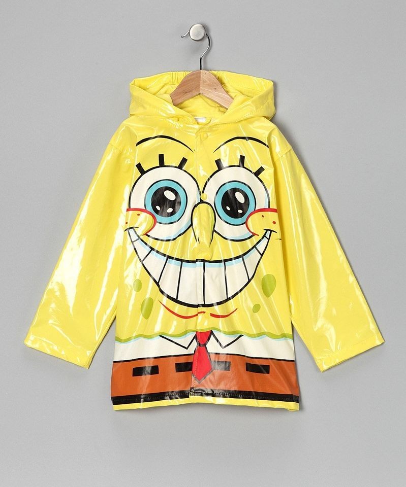 Nickelodeon Spongebob Squarepants Boys Yellow Rain Coat  All sizes 