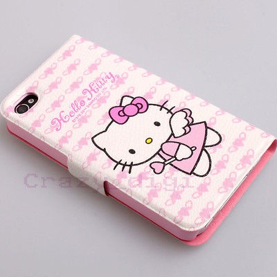 New Lovely pink Hello Kitty Leather Wallet Pouch Case Cover skin for 